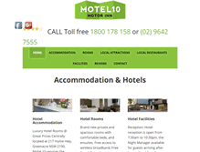 Tablet Screenshot of motel10.com.au